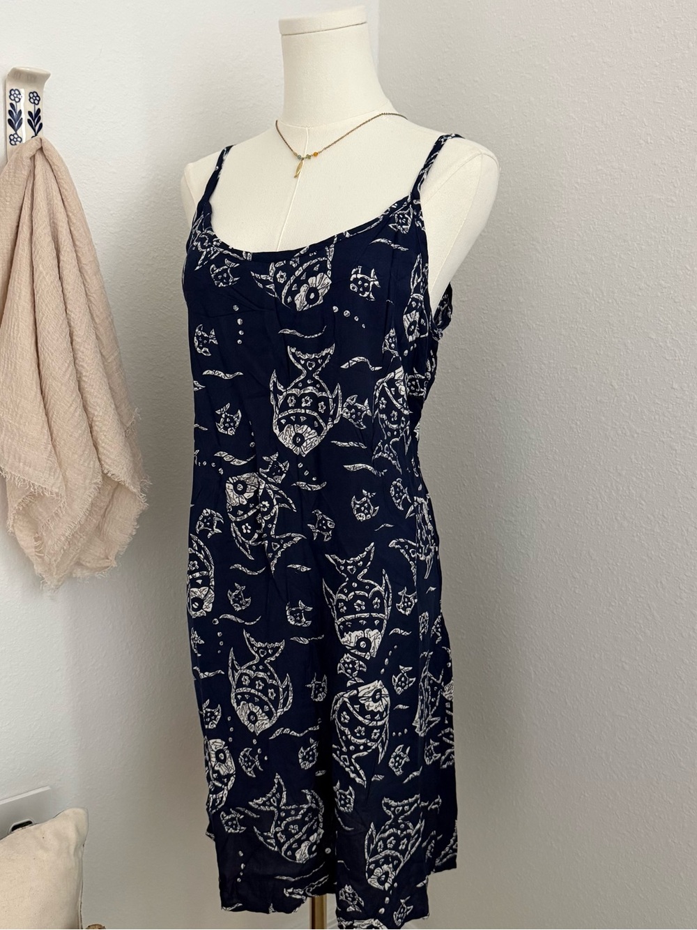 Peppermint Bay Fish Print Rayon Sundress Size Large